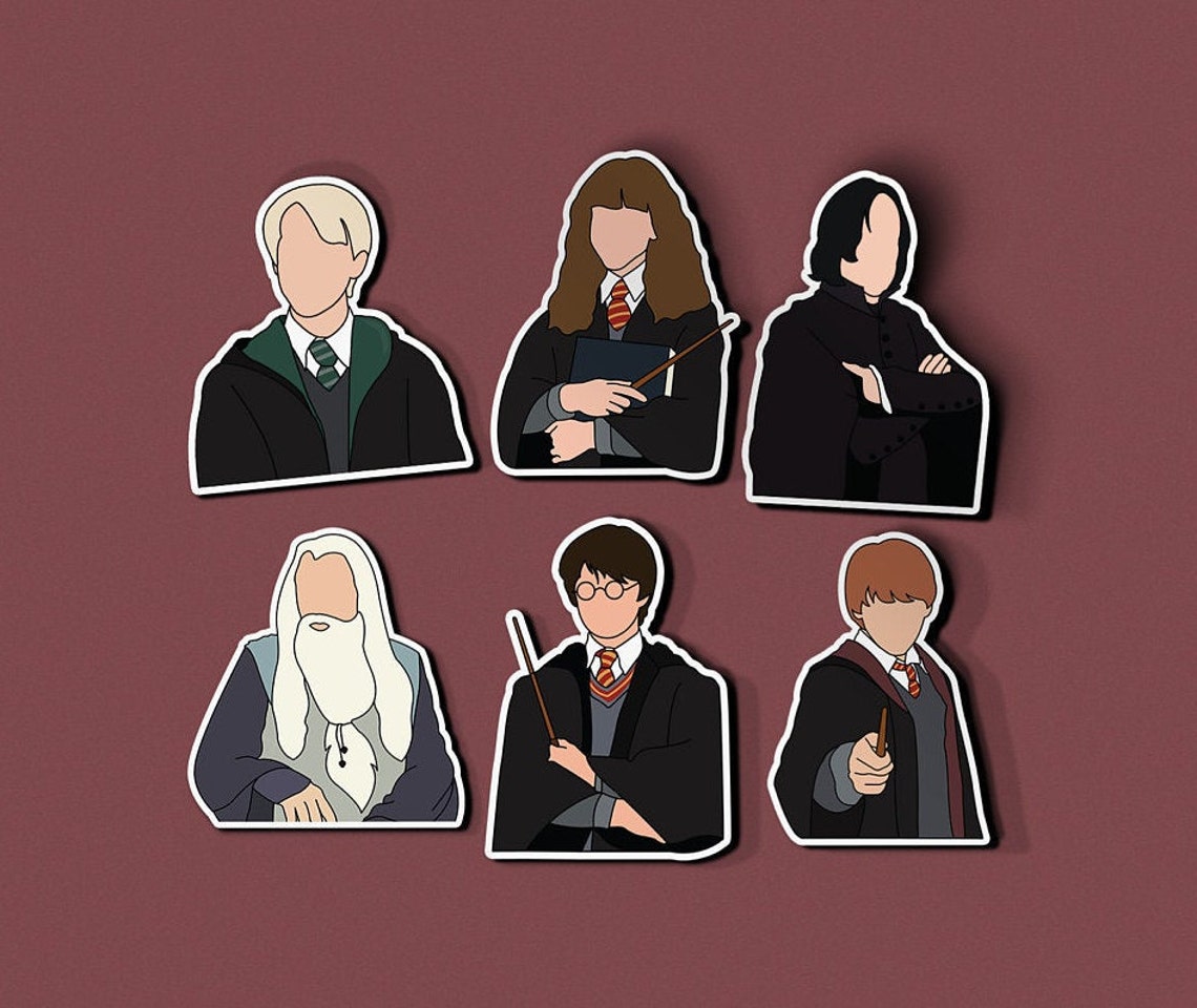Harry Potter Character Stickers Harry Potter Sticker Bundle Etsy