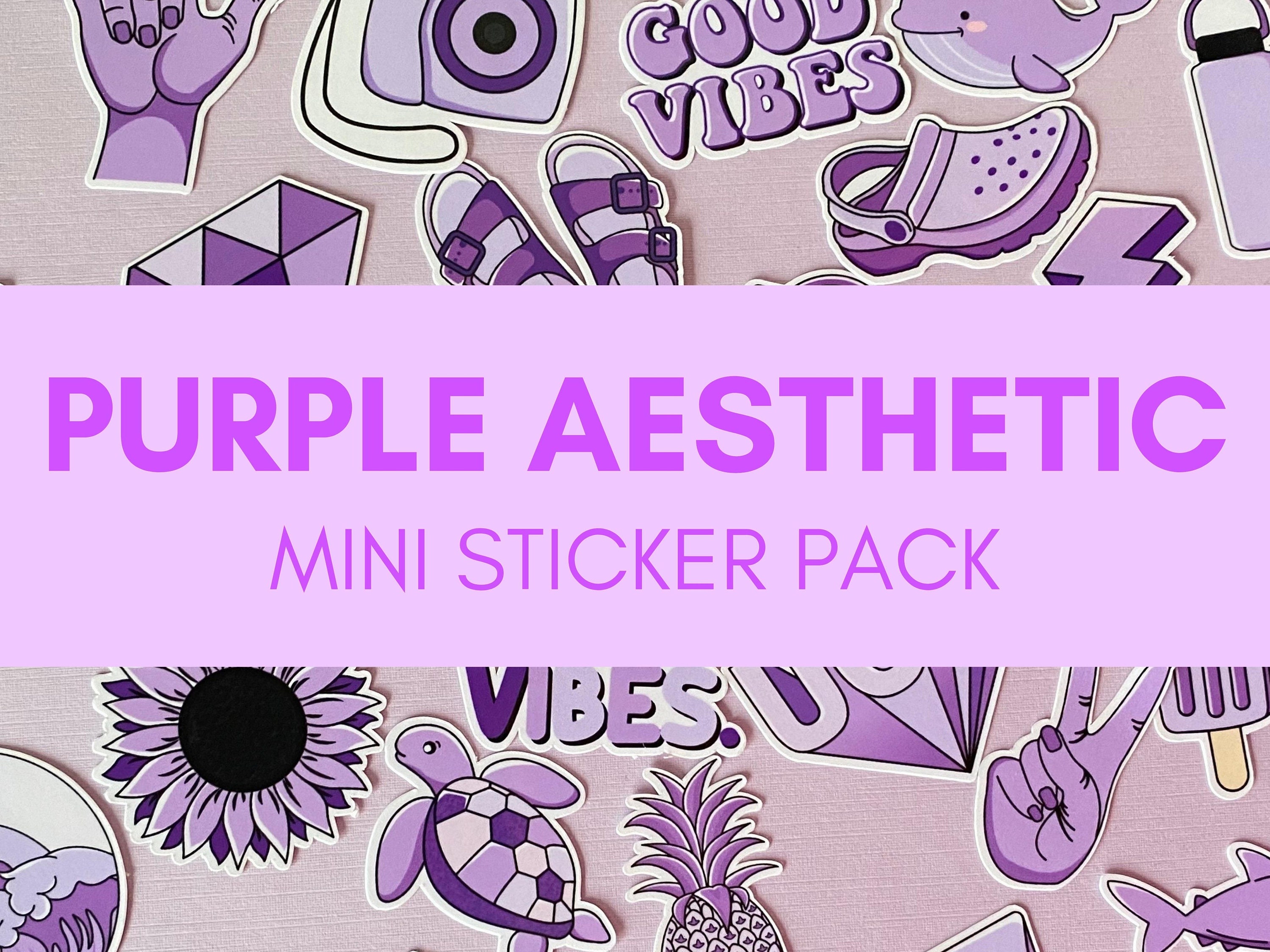Purple Aesthetic Mystery Mini Sticker Pack Purple Sticker Etsy Hong Kong