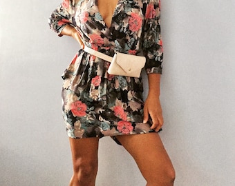 Vintage floral mini dress