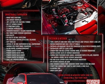 Custom Metal Car Show Display Board: Engine Specs & Visual Mods