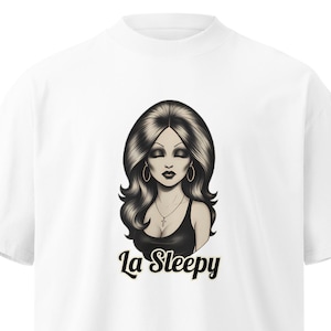 La Sleepy Chola Shirt - THICK organic oversized t-shirt | Vintage Chicana Cartoon Tee - Lowrider Streetwear - Chicano Culture | Retro