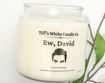 Ew, David Candle Schitt’s Creek Candle Schitt’s Creek Gift Sarcastic Saying Candle Ew, David Gift