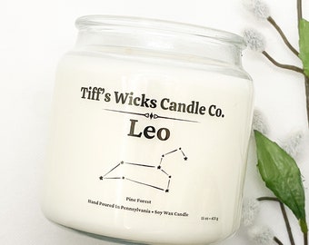 Leo Zodiac Candle Zodiac Candle Astrology Gift Spiritual Candle Leo Star Sign Astrology Star Sign