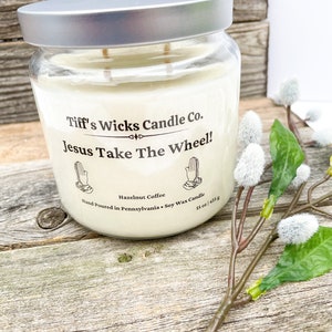 Jesus Take The Wheel Candle Religious Candle Funny Religious Gift Candles With Sayings Prayer Candle image 3