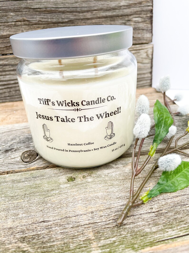 Jesus Take The Wheel Candle Religious Candle Funny Religious Gift Candles With Sayings Prayer Candle image 3