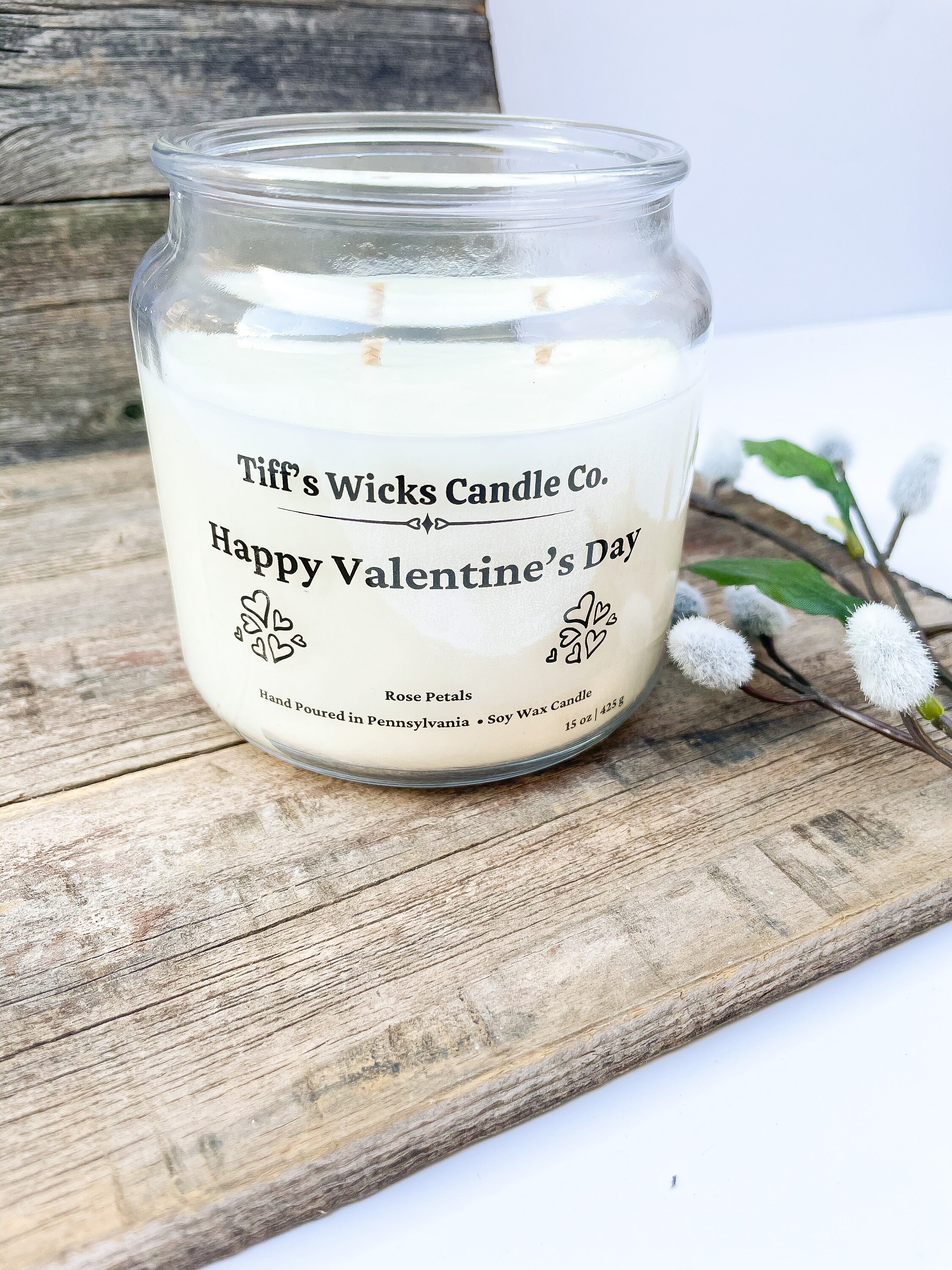 Happy Valentine's Day Scented Candle Handmade Candle Etsy
