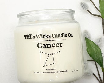 Cancer Zodiac Candle Astrology Candle Astrology Gift Spiritual Candle Cancer Star Sign