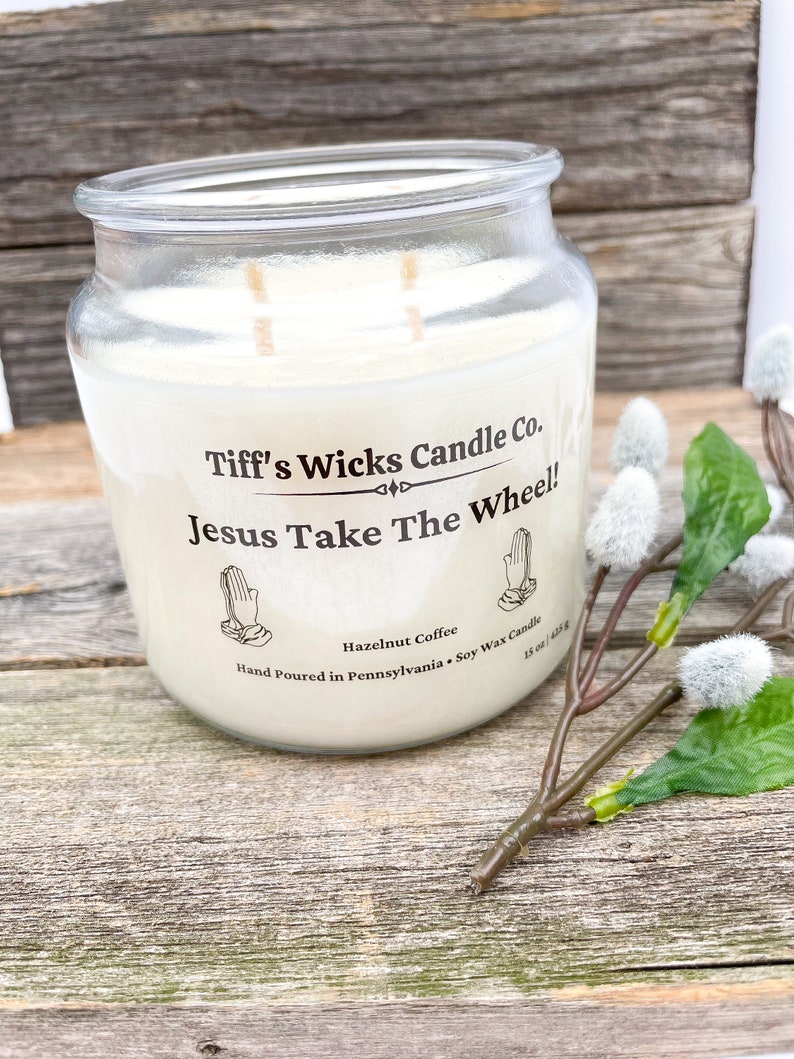 Jesus Take The Wheel Candle Religious Candle Funny Religious Gift Candles With Sayings Prayer Candle image 2