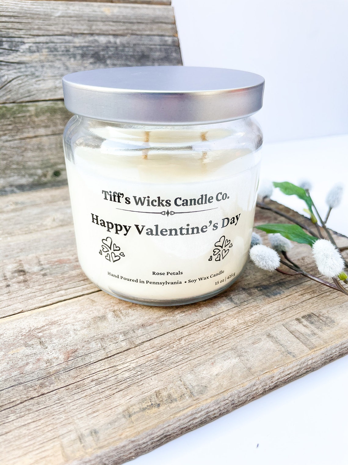 Happy Valentine's Day Scented Candle Handmade Candle Etsy
