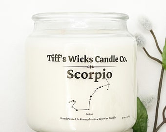 Scorpio Zodiac Candle Astrology Candle Zodiac Candle Star Sign Scorpio Star Sign