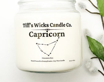 Capricorn Zodiac Candle Zodiac Candle Capricorn Candle Astrology Gift Astrology Star Sign Capricorn Star Sign