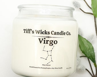 Virgo Zodiac Candle Astrology Gift Spiritual Candle Virgo Star Sign Gift Virgo Astrology Candle