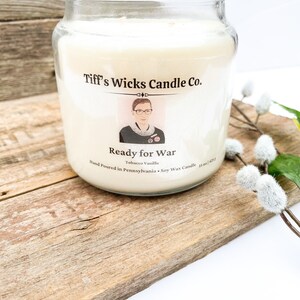 Ruth Bader Ginsburg Candle Feminist Candle Women Empowerment Gift Handmade Candle Soy Wax Candle image 2