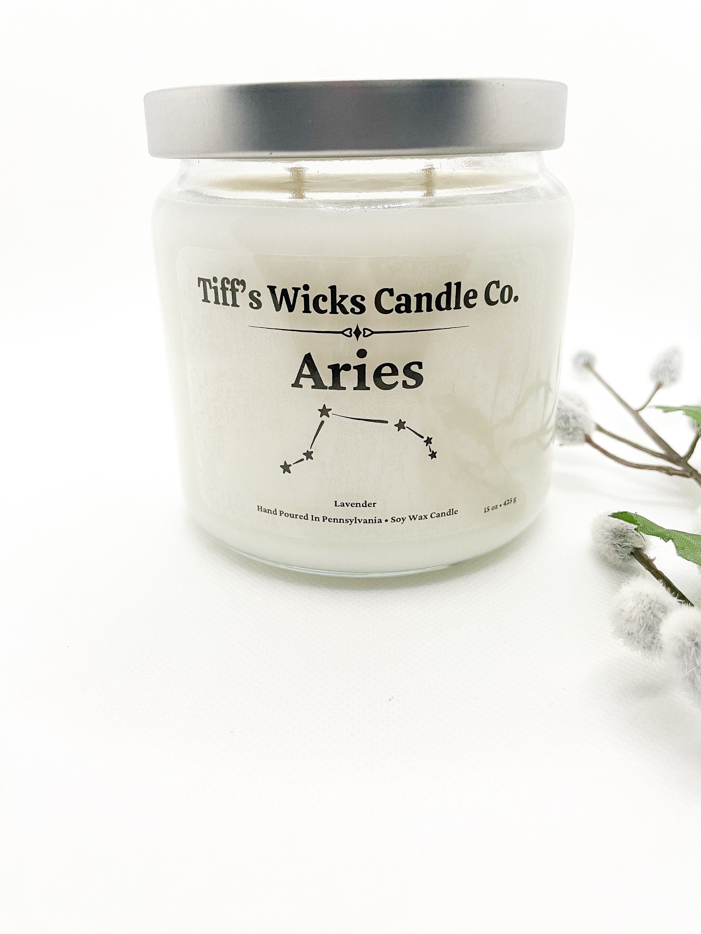 Aries Candle Zodiac Candle Handmade Candle Astrology Gift Best Etsy
