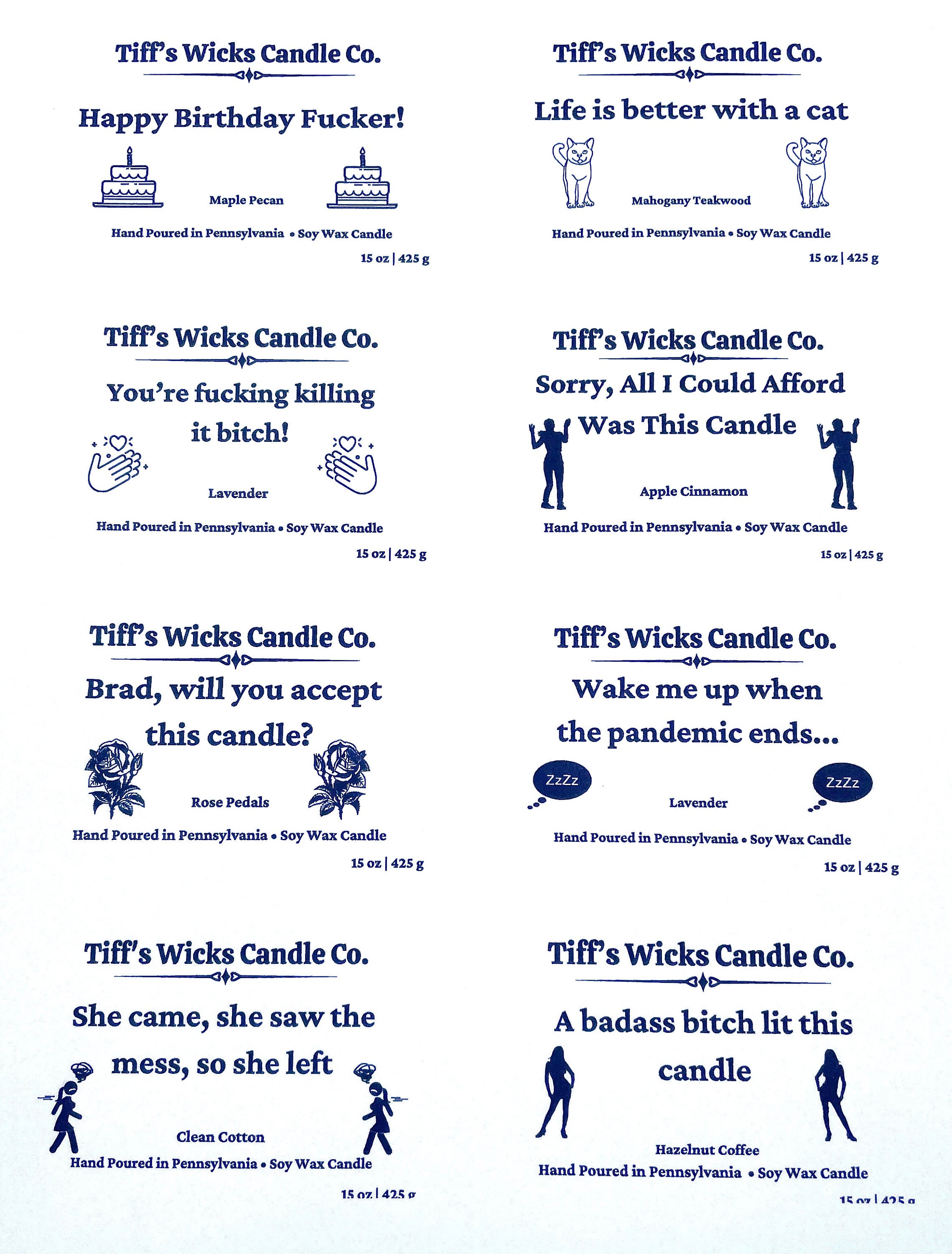 Custom Candle Gift Set Handmade Candle Funny Candle Funny Etsy