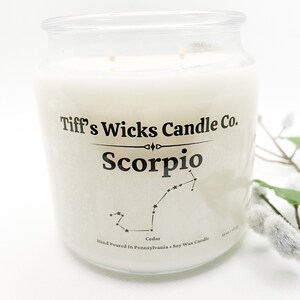 Scorpio Zodiac Candle Astrology Candle Zodiac Candle Star Sign Scorpio Star Sign image 2