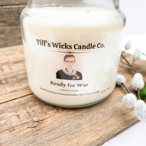 Ruth Bader Ginsburg Candle Feminist Candle Women Empowerment Gift Handmade Candle Soy Wax Candle image 3