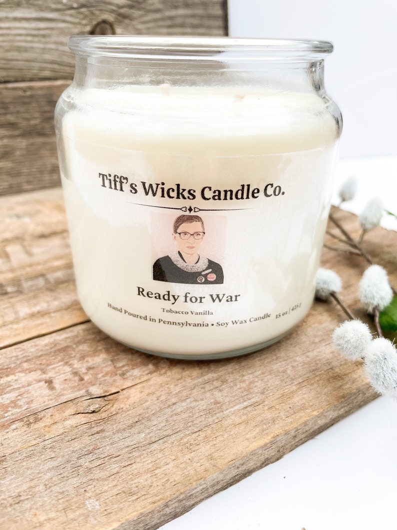 Ruth Bader Ginsburg Candle Feminist Candle Women Empowerment Gift Handmade Candle Soy Wax Candle image 3