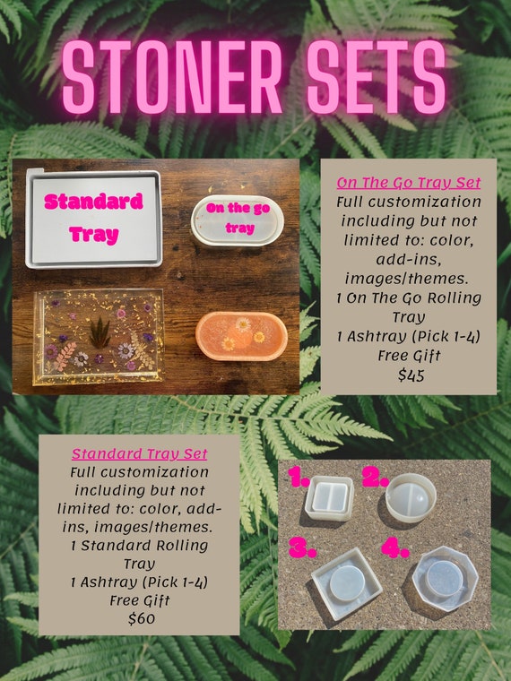 Custom Rolling Tray Sets Custom Ashtrays Etsy