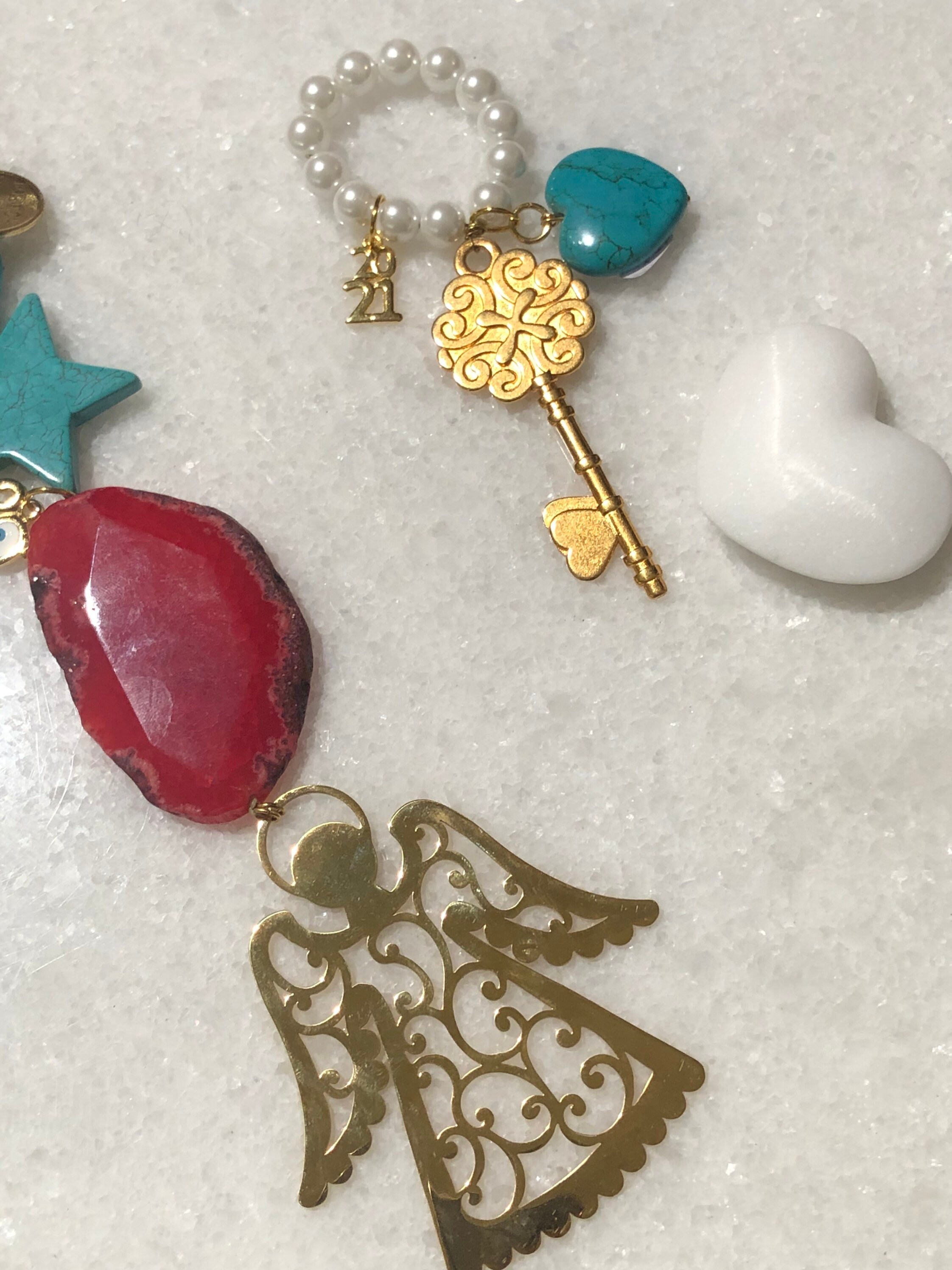 2021 Good luck charm with semi precious stoneshousewarming Etsy