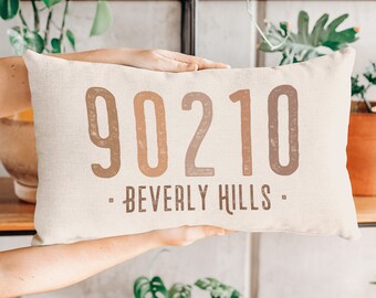 zip code pillows etsy