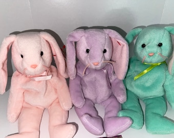 AUTÉNTICOS, RETIRADOS, Ty Beanie Babies - ¡Hippity, Hoppity y Floppity!