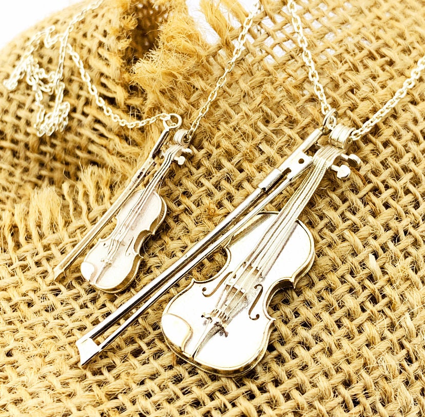 Jewelry: Fiddleheads Handmade Violin Charm Bracelet (#1 Silver) -   Fiddleheads Violin Studio