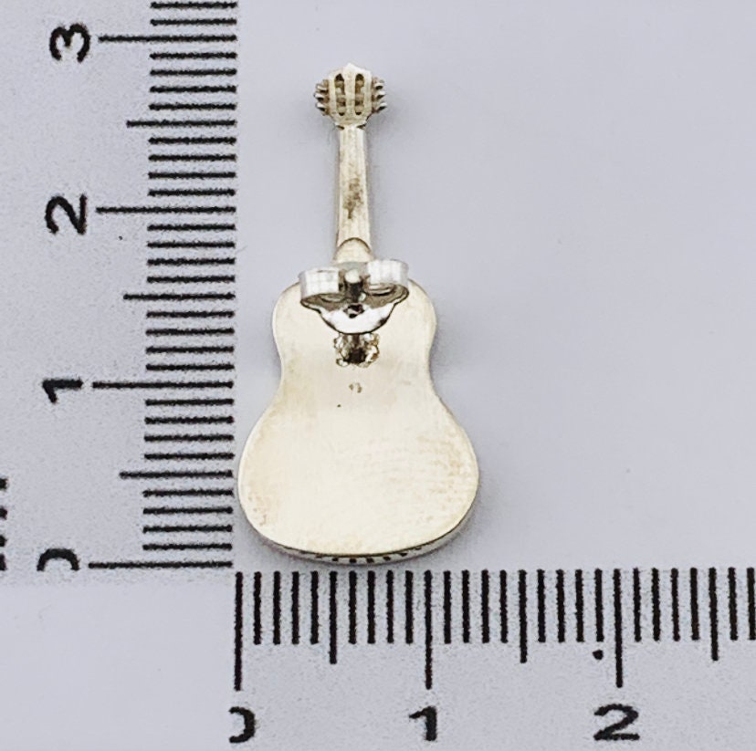 FOMIYES Orecchini a Perno Chitarra in Argento S925 Zirconi