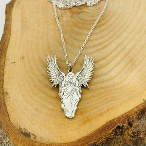 Guardian Angel, Winged Angel Silver Necklace