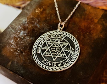 Sterling Silver Prophet David Necklace, Seal of David Pendant and Necklace