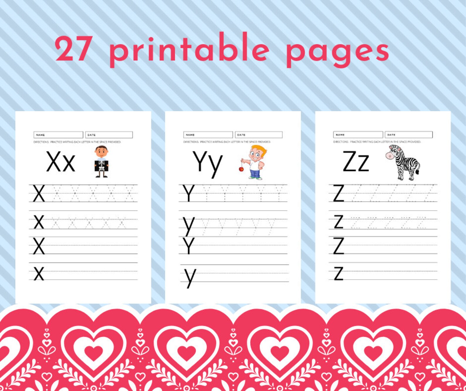 My first alphabet book printable tracing letters printable | Etsy
