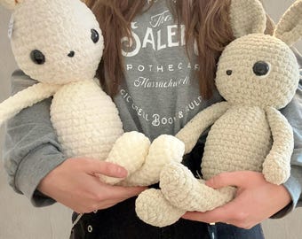 Handmade Crochet Jumbo Bunny | Amigurumi Plush Stuffed Animal Toy