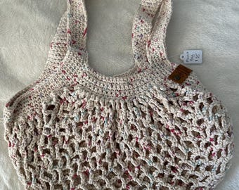 Handmade Crochet Cotton Stretch Market Bags | Crochet Accessories