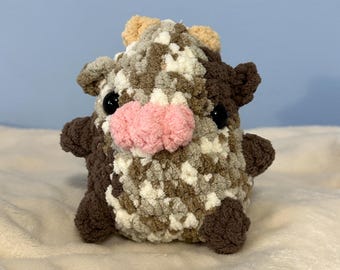 Handmade Crochet Mini Cow | Amigurumi Plush Stuffed Animal Toy