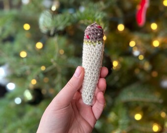 Doobie Blunt Joint Crochet Cat Toy Catnip Filled - Gag Gift Smoke Funny Stoner