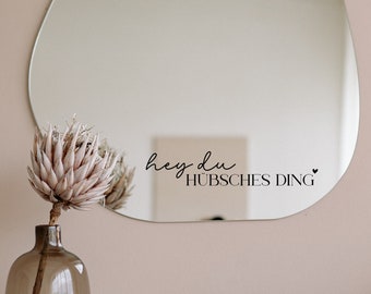 Mirror stickers, wall stickers, door stickers - Hey you pretty thing - little compliments - different sizes + colors
