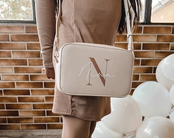 Personalized shoulder bag⎟Handbag with shoulder strap⎟Bag with initial + desired name⎟Accessory with personalization