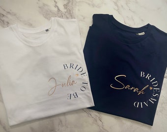 Personalized JGA Shirts | Bachelorette party T-shirts | Team Bride Bride to be Bridesmaid | Gift Wedding Bride Bridesmaids