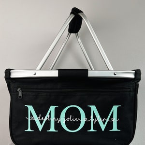 Personalisierter EinkaufskorbKorb mit MOM Kindernamen und geburtsdatenGeschenk für Mama, Muttertag, Oma Bild 2