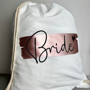 Personalized JGA bags Bachelorette party Gym bag Bride & Team Bride Wedding JGA Gift Bride Bridesmaids image 7