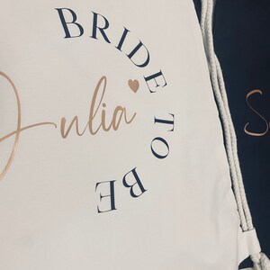 Personalized JGA gym bags Bachelorette party Bride to be Team Bride Bridesmaid Gift Wedding JGA Bride Bridesmaids image 8