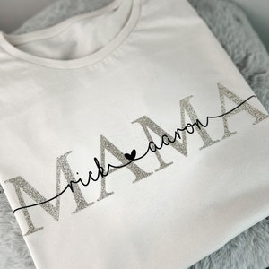 Personalized MAMA Shirt | MOM T-Shirt with Children's Names & Year of Birth | Gift birth, expectant mothers, baby shower, mother's day