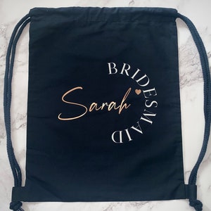 Personalized JGA gym bags Bachelorette party Bride to be Team Bride Bridesmaid Gift Wedding JGA Bride Bridesmaids image 4