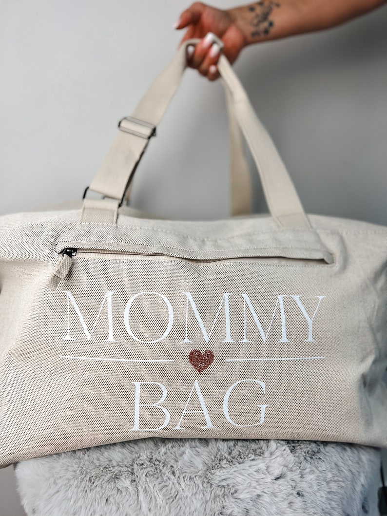 Personalisierte Kliniktasche Mommy Bag Weekender für MamasReisetasche FamilieHandgepäcktascheKrankenhaustasche GeburtFamily Tag Bild 7