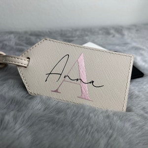 Personalized luggage tag with initial & name | Suitcase label | Luggage tag | Travel Accessories | Globetrotter, travel organization