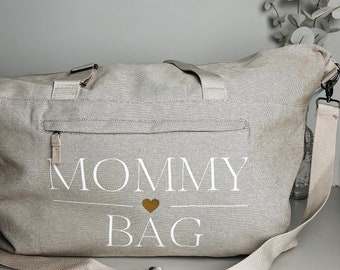 Personalisierte Kliniktasche Mommy Bag⎟ Weekender für Mamas⎟Reisetasche Familie⎟Handgepäcktasche⎟Krankenhaustasche Geburt⎟Family Tag