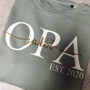 Personalisierter OPA Hoodie OPA Sweater mit Enkelkindernamen & Geburtsjahr Geschenk Großvater, werdende Opas, Vatertag, Geburtstag Bild 2