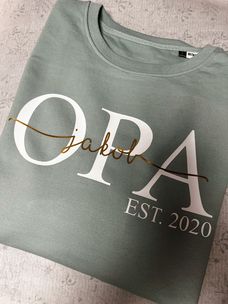 Personalisierter OPA Hoodie OPA Sweater mit Enkelkindernamen & Geburtsjahr Geschenk Großvater, werdende Opas, Vatertag, Geburtstag Bild 2