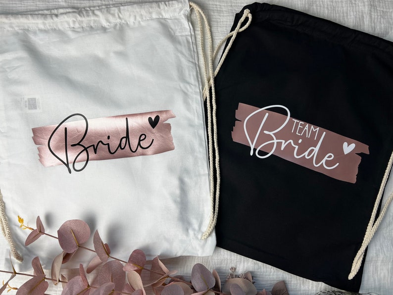 Personalized JGA bags Bachelorette party Gym bag Bride & Team Bride Wedding JGA Gift Bride Bridesmaids image 1