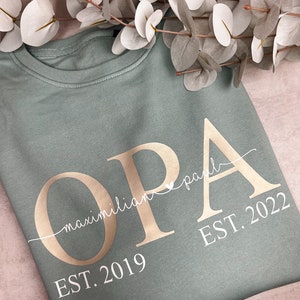 Personalisierter OPA Hoodie | OPA Sweater mit Enkelkindernamen & Geburtsjahr | Geschenk Großvater, werdende Opas, Vatertag, Geburtstag